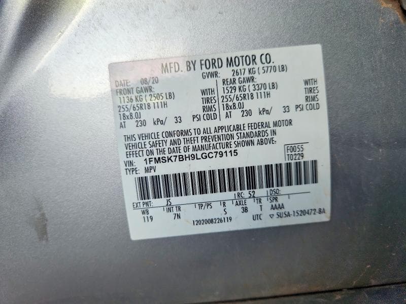 2020 FORD EXPLORER 13