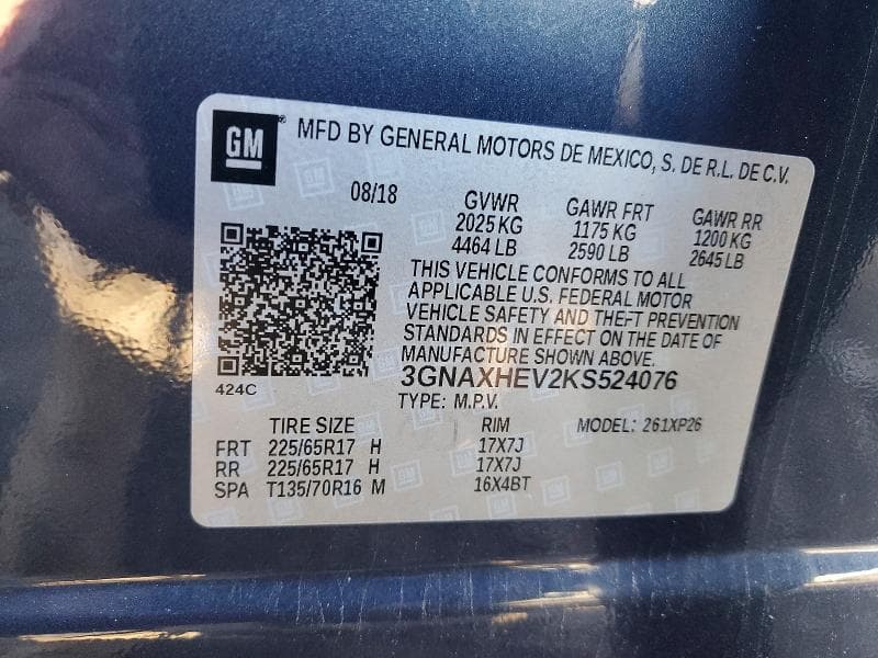 2019 CHEVROLET EQUINOX LS 13