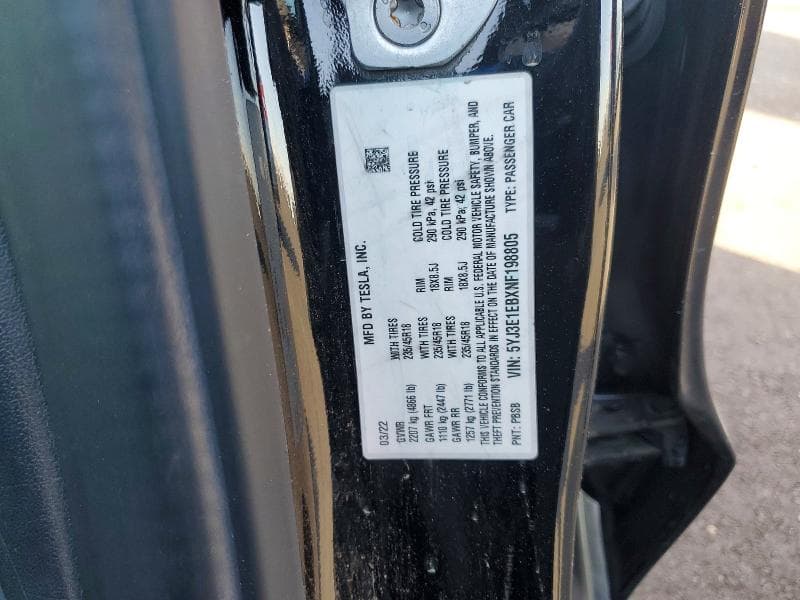 2022 TESLA MODEL 3 12