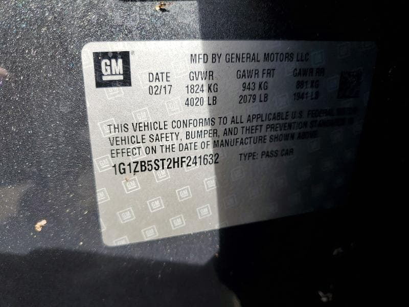2017 CHEVROLET MALIBU LS 12