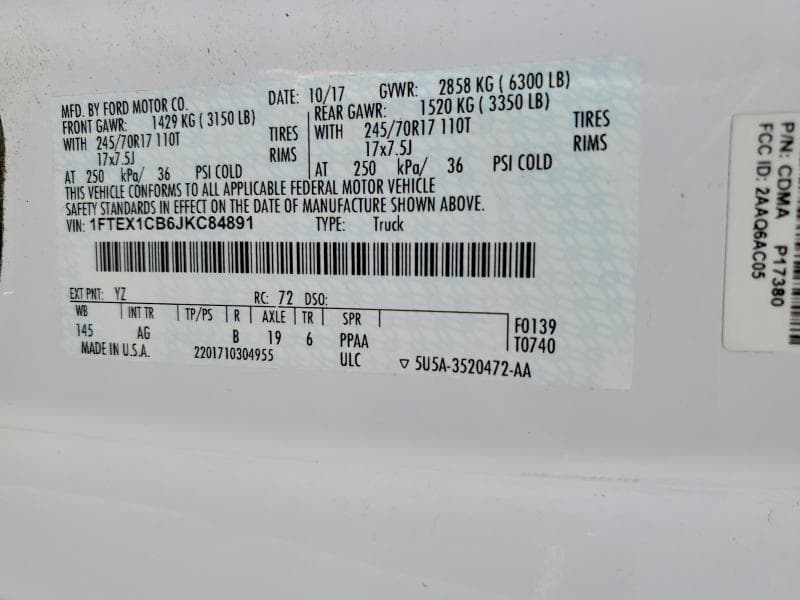 2018 FORD F150 SUPER CAB 12