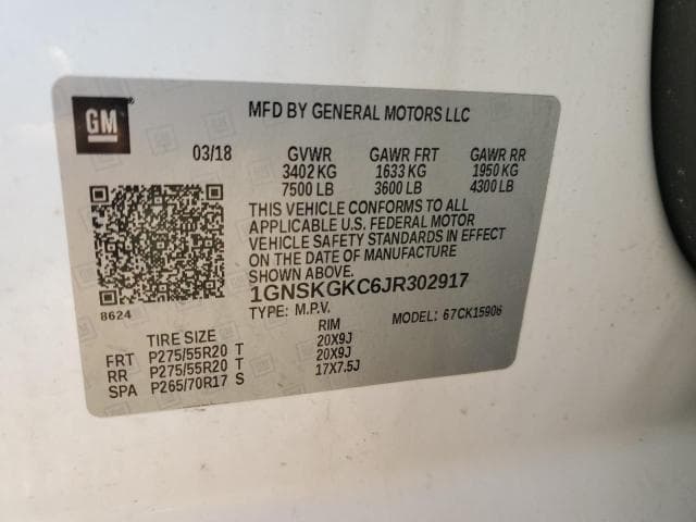 2018 CHEVROLET SUBURBAN K1500 LS 13