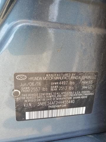 2017 HYUNDAI SONATA SPORT 12