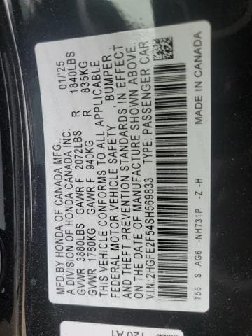 2025 HONDA CIVIC SPORT 12
