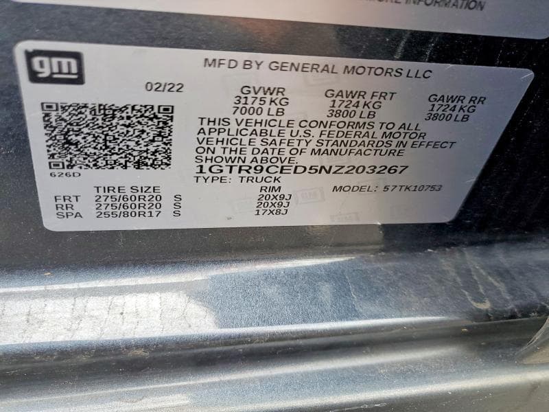 2022 GMC SIERRA LIMITED K1500 ELEVATION 12