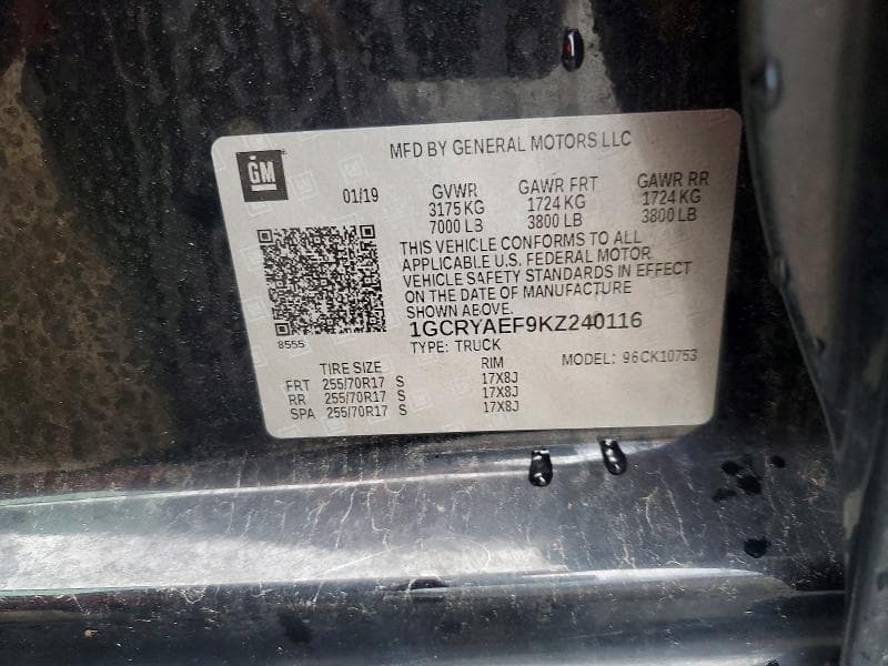 2019 CHEVROLET SILVERADO K1500 12