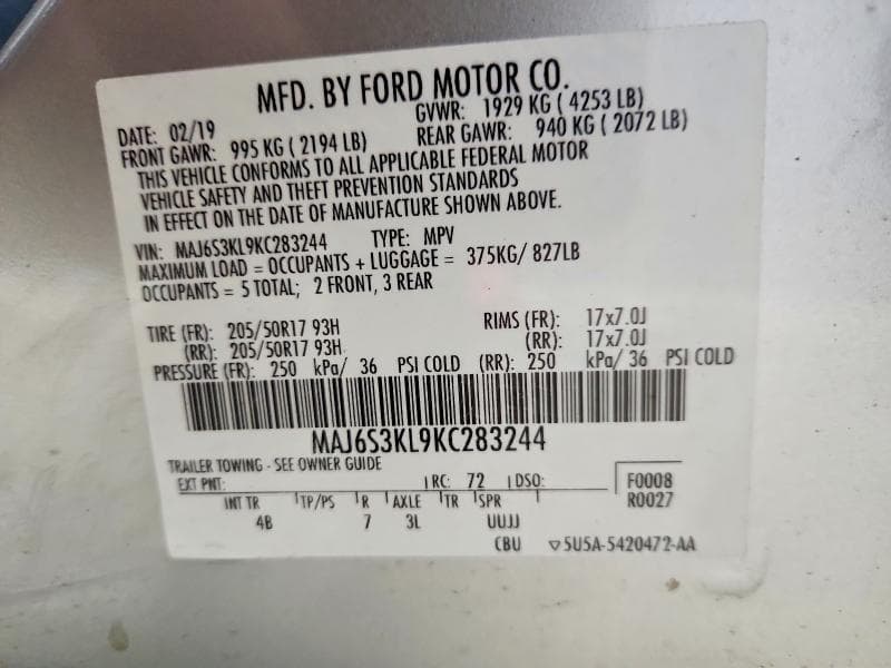 2019 FORD ECOSPORT TITANIUM 14