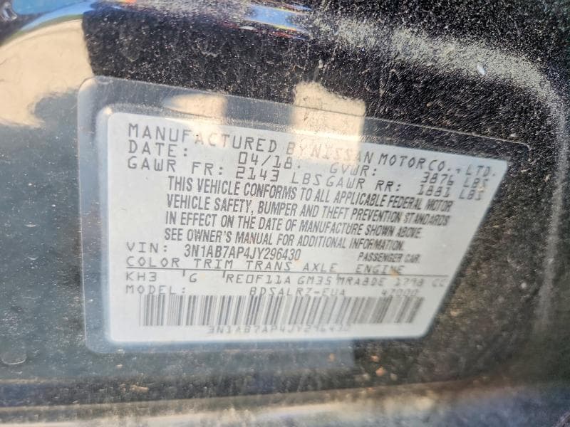 2018 NISSAN SENTRA SR 12