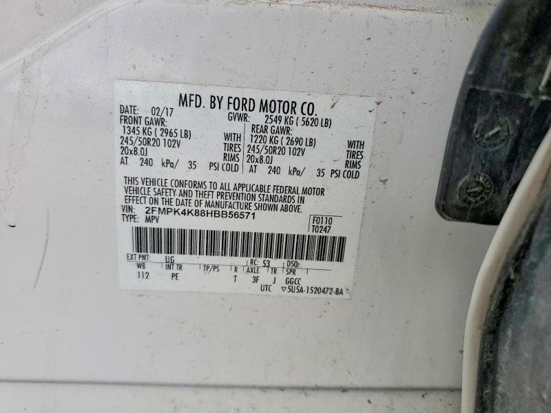 2017 FORD EDGE TITANIUM 12