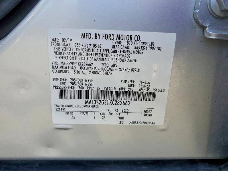 2019 FORD ECOSPORT SE 12
