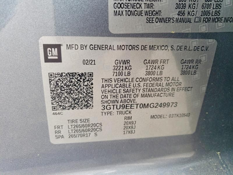 2021 GMC SIERRA K1500 AT4 12