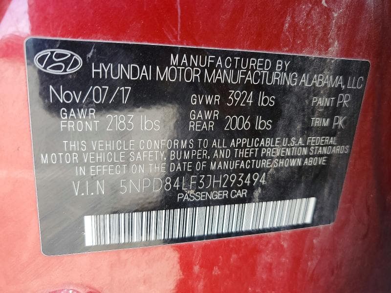 2018 HYUNDAI ELANTRA SEL 12