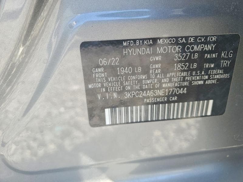 2022 HYUNDAI ACCENT SE 12