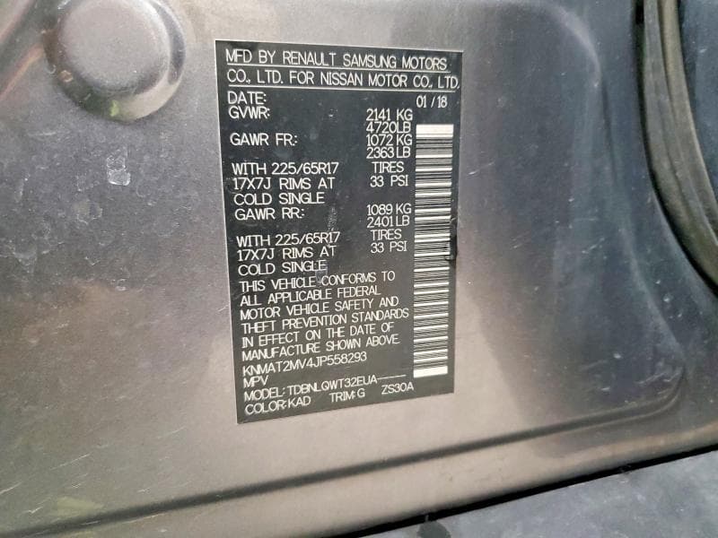2018 NISSAN ROGUE SV 27