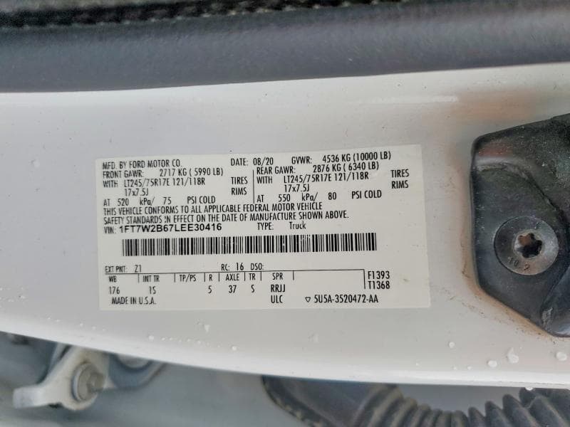 2020 FORD F250 SUPER DUTY 13