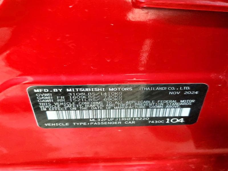 2024 MITSUBISHI MIRAGE G4 ES 13