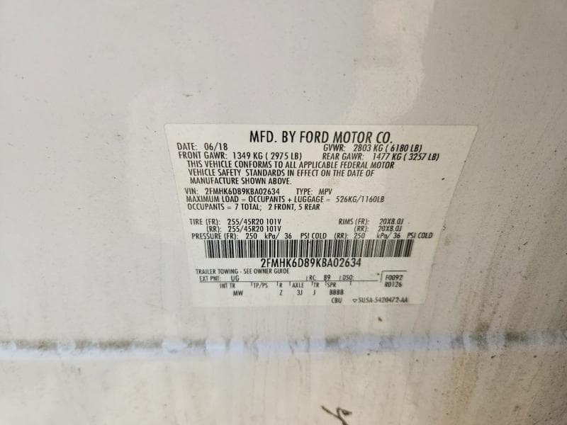 2019 FORD FLEX LIMITED 13
