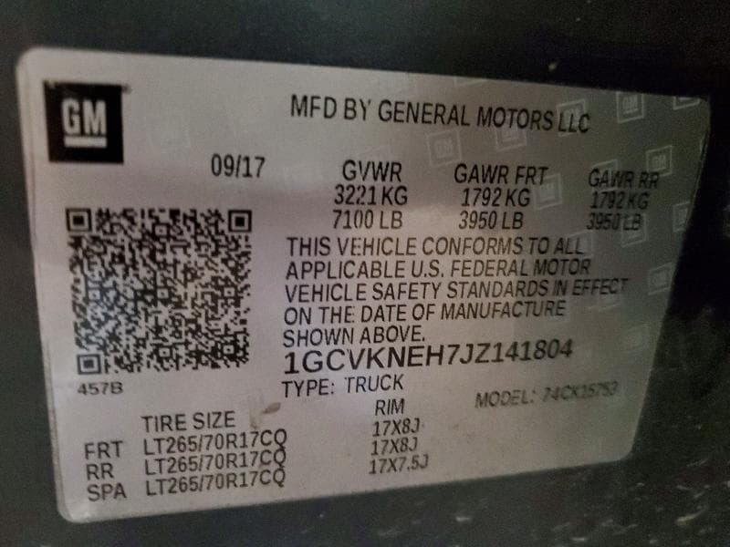 2018 CHEVROLET SILVERADO K1500 12