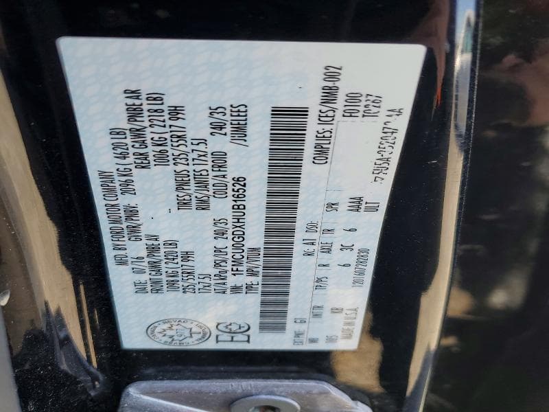 2017 FORD ESCAPE SE 13