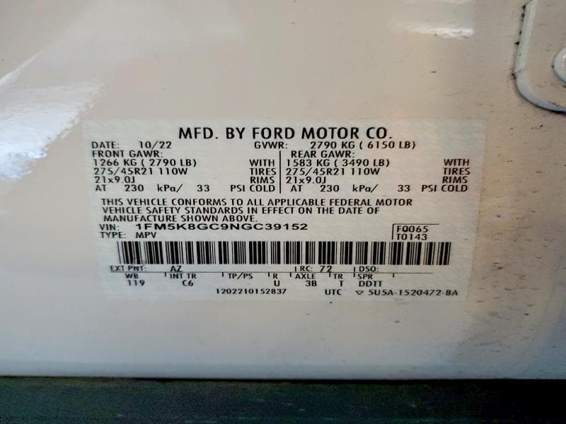 2022 FORD EXPLORER ST 14