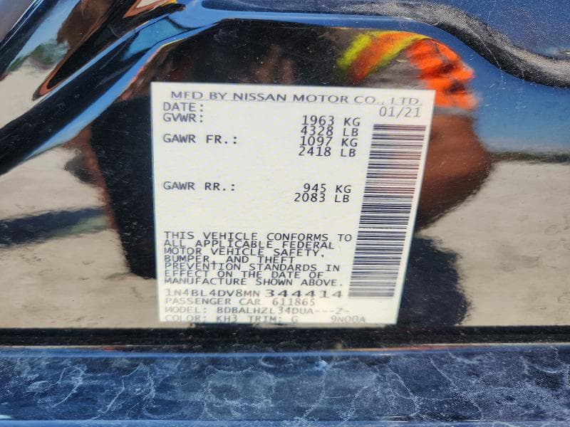 2021 NISSAN ALTIMA SV 12