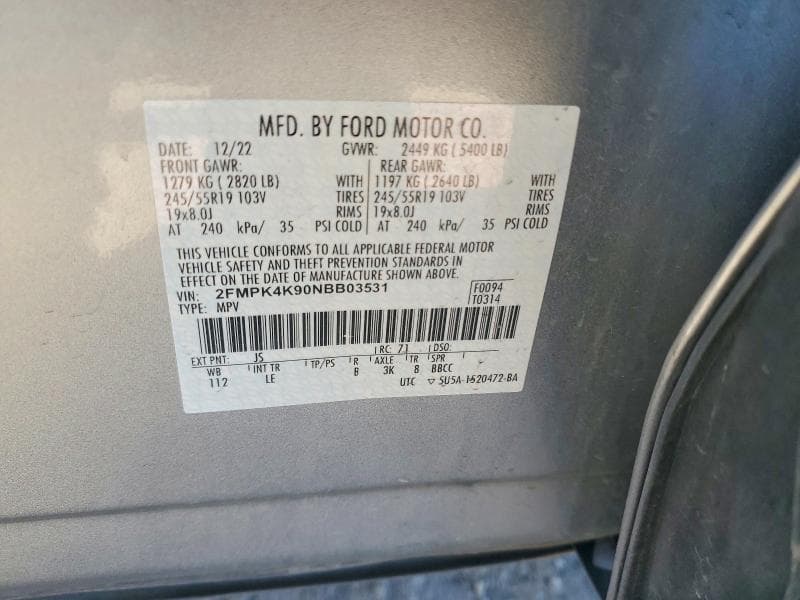 2022 FORD EDGE TITANIUM 14