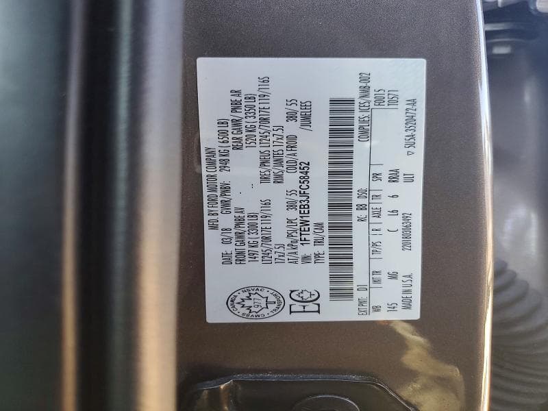 2018 FORD F150 SUPERCREW 12