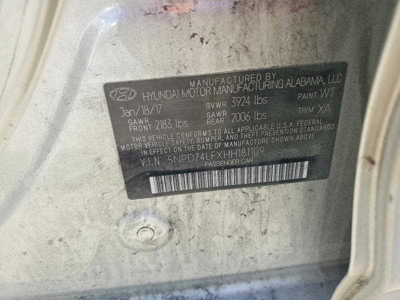 2017 HYUNDAI ELANTRA SE 13