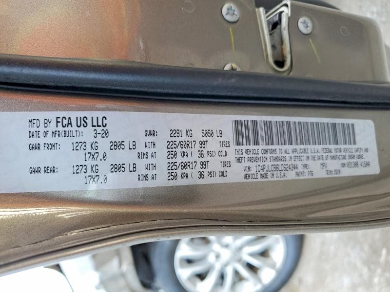 2020 JEEP CHEROKEE LATITUDE 14