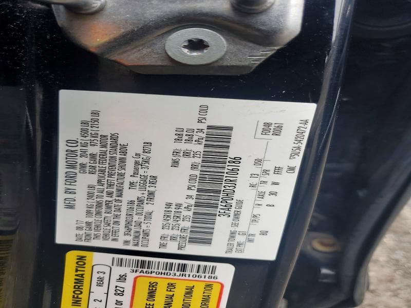 2018 FORD FUSION SE 12