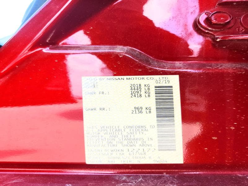 2019 NISSAN ALTIMA SR 12