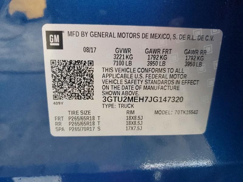 2018 GMC SIERRA K1500 SLE 12