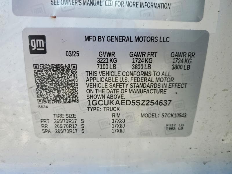 2025 CHEVROLET SILVERADO K1500 12