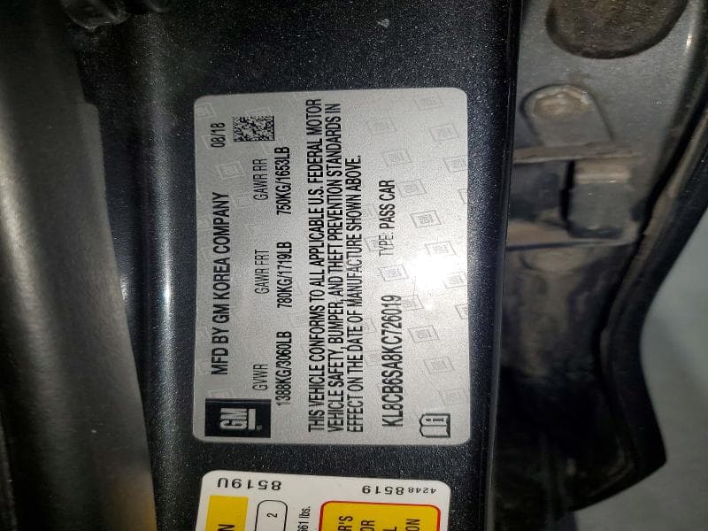 2019 CHEVROLET SPARK LS 12