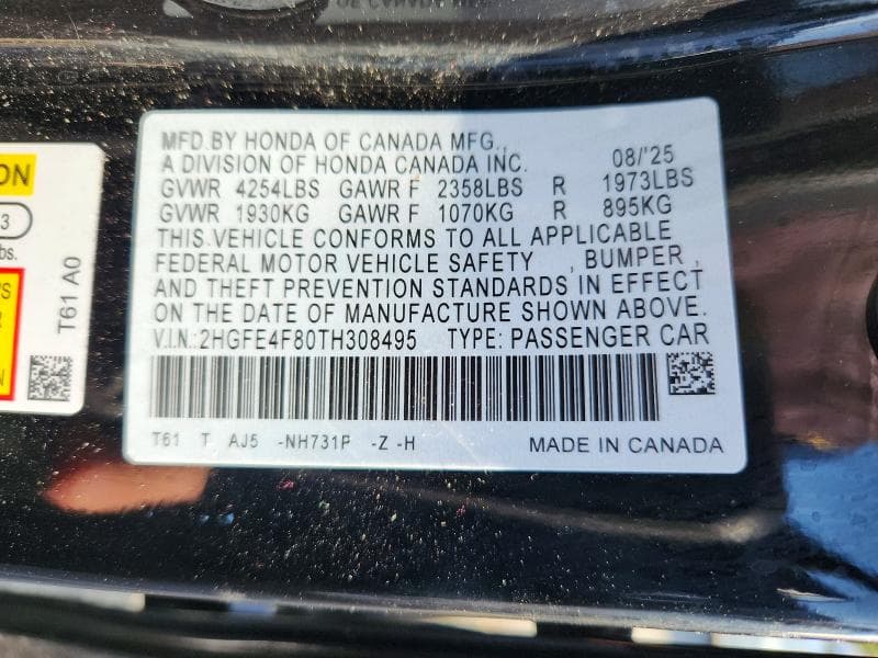 2026 HONDA CIVIC SPORT 12