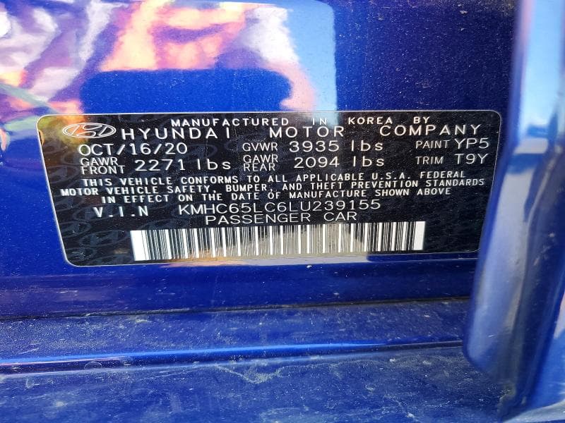 2020 HYUNDAI IONIQ HYBRID BLUE 12