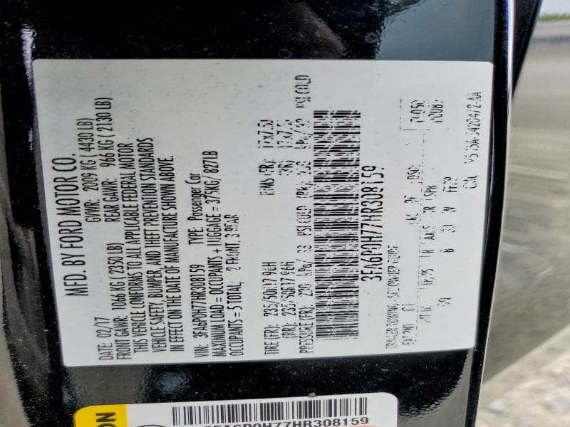 2017 FORD FUSION SE 12
