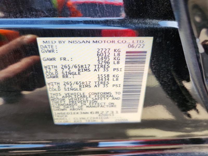 2022 NISSAN FRONTIER SV 12