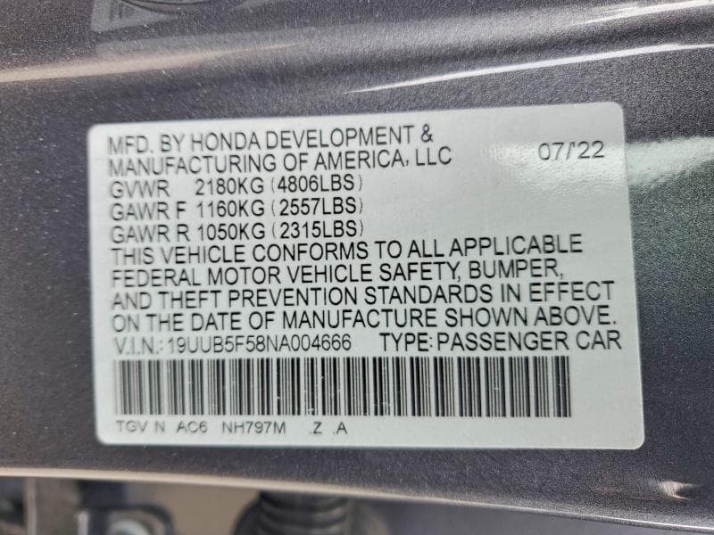 2022 ACURA TLX TECH A 12