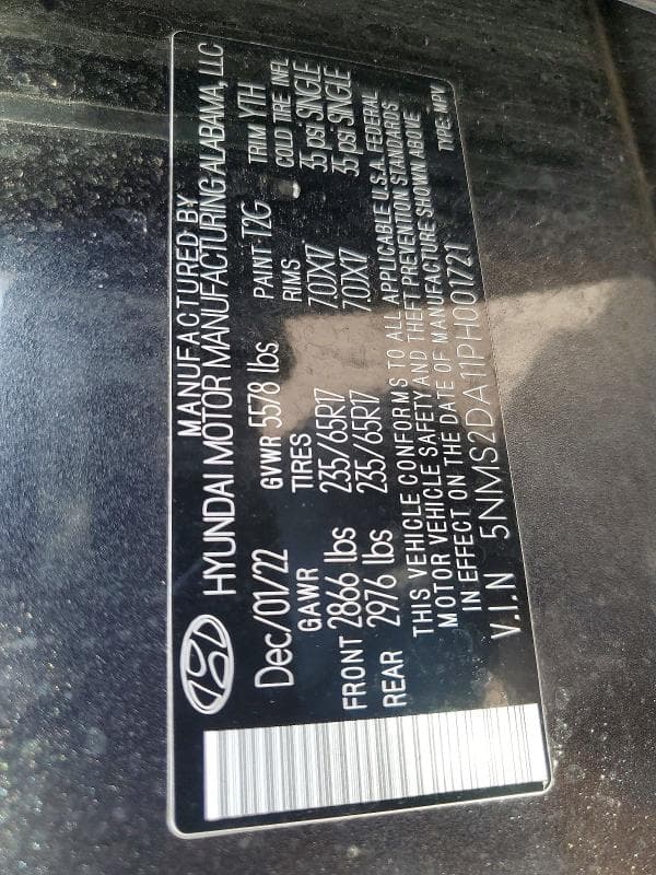 2023 HYUNDAI SANTA FE BLUE 14
