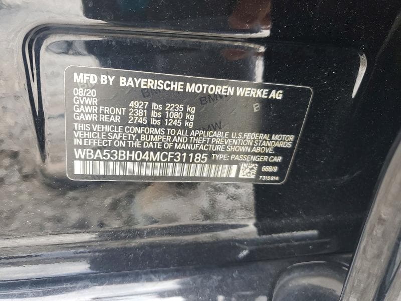 2021 BMW 530 I 12