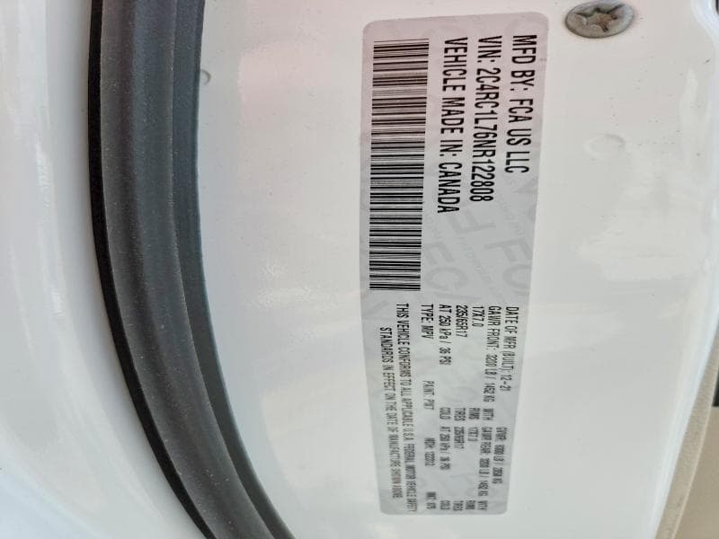 2022 CHRYSLER PACIFICA HYBRID TOURING L 14