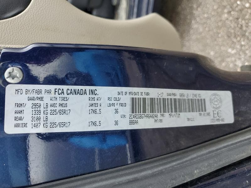 2017 DODGE GRAND CARAVAN SE SE 13
