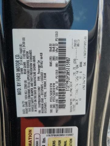 2021 FORD MUSTANG 12