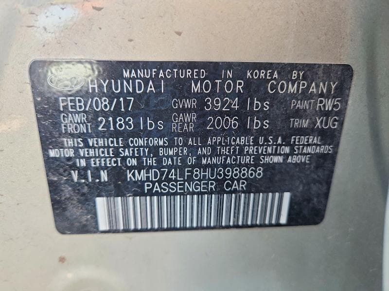 2017 HYUNDAI ELANTRA SE 13