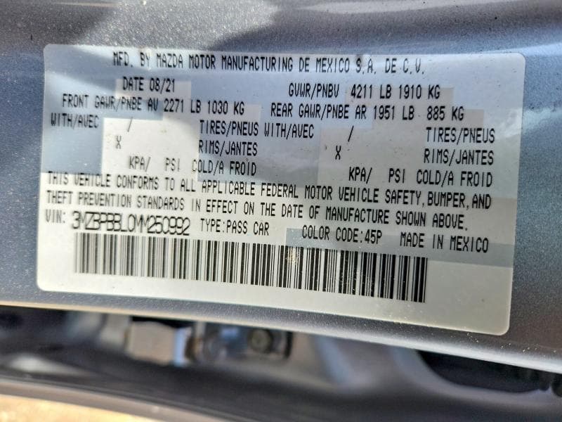2021 MAZDA 3 SELECT 13