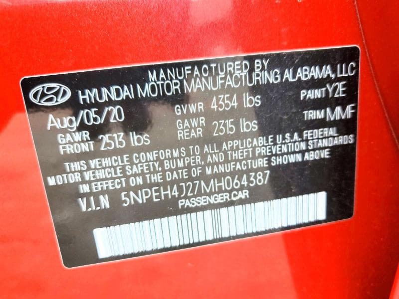 2021 HYUNDAI SONATA LIMITED 12