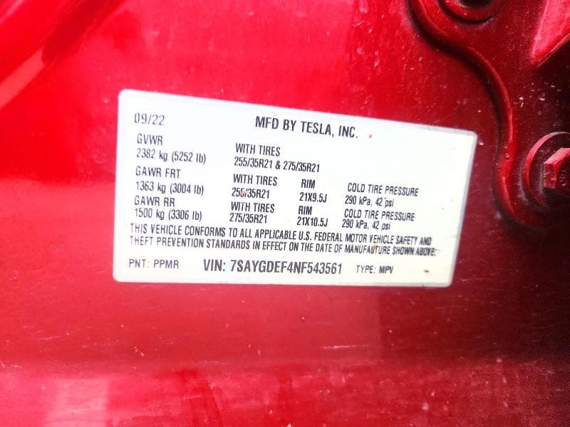 2022 TESLA MODEL Y 12