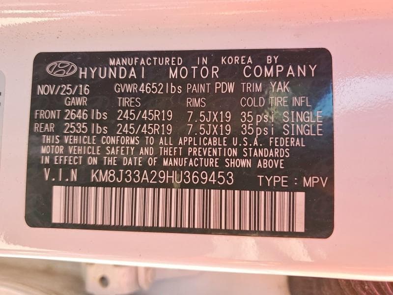 2017 HYUNDAI TUCSON LIMITED 14