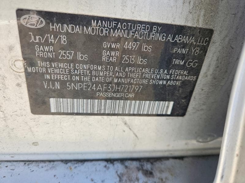 2018 HYUNDAI SONATA SE 12